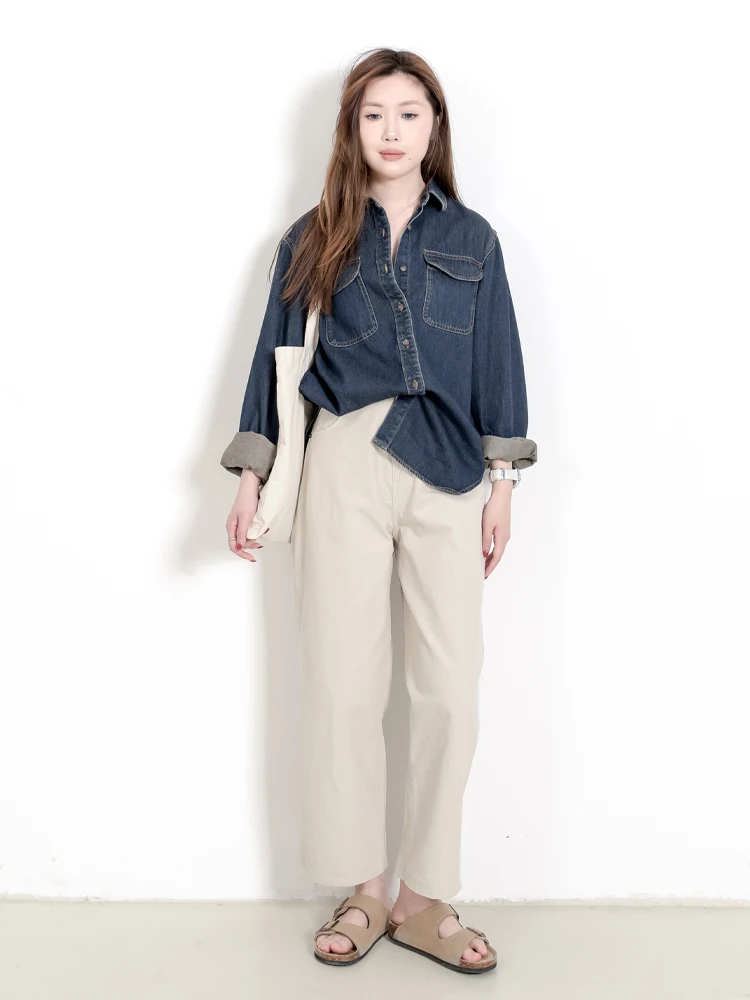 Свободная джинсовая одежда с длинным воротником-свеком в стиле ретро, женская весенне-осенняя рабочая одежда Lazy Bf Sle, хлопковая одежда irt для девочек Faion
Свободная джинсовая одежда с длинным воротником-свеком в стиле ретро, женская весенне-осенняя рабочая одежда Lazy Bf Sle, хлопковая одежда irt для девочек Faion