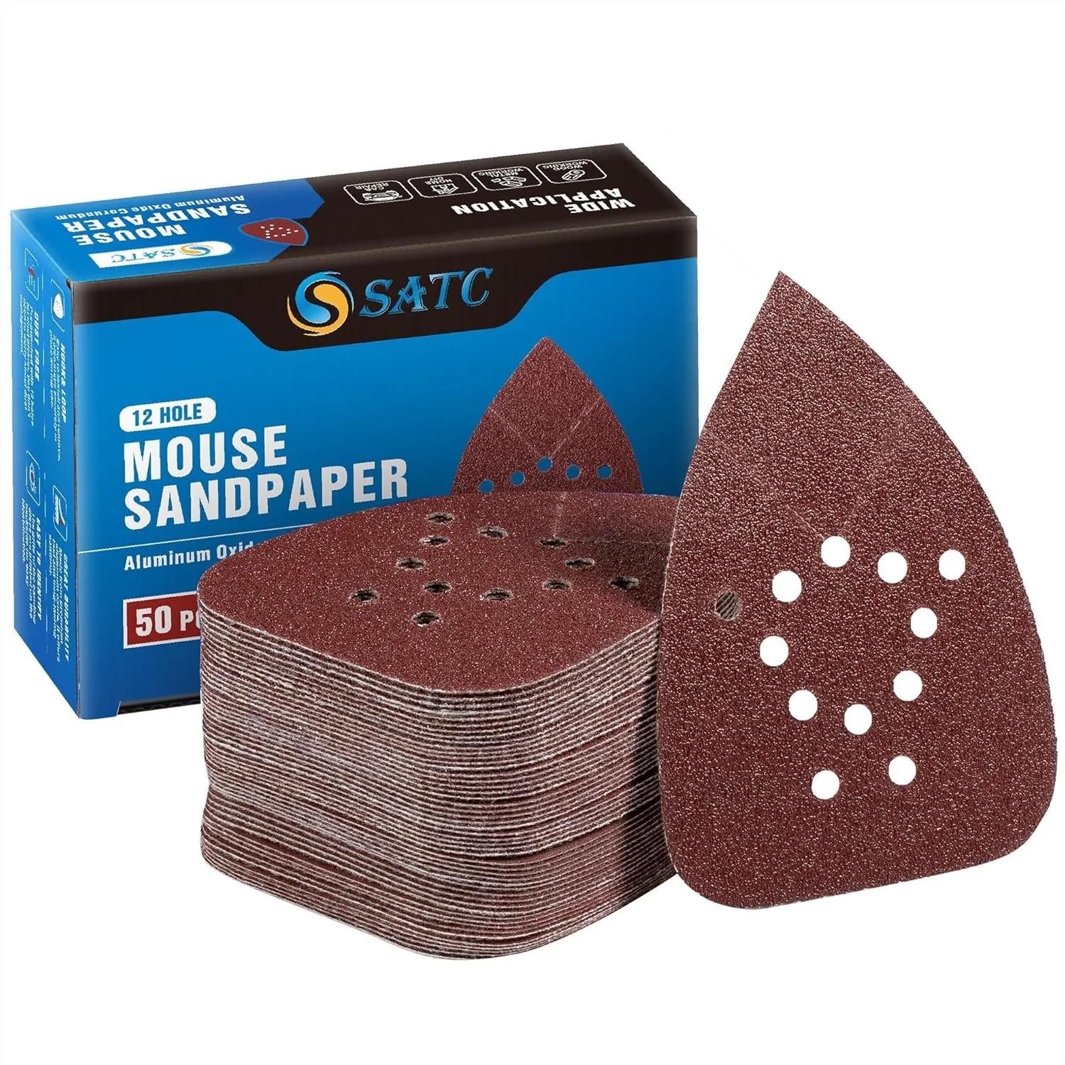 Mouse Detail Sander Sandpaper Assorted Grits 50 PCS with 12 Hole Pads for Smooth Finishing
Mouse Detail Sander Sandpaper Assorted Grits 50 PCS with 12 Hole Pads for Smooth Finishing