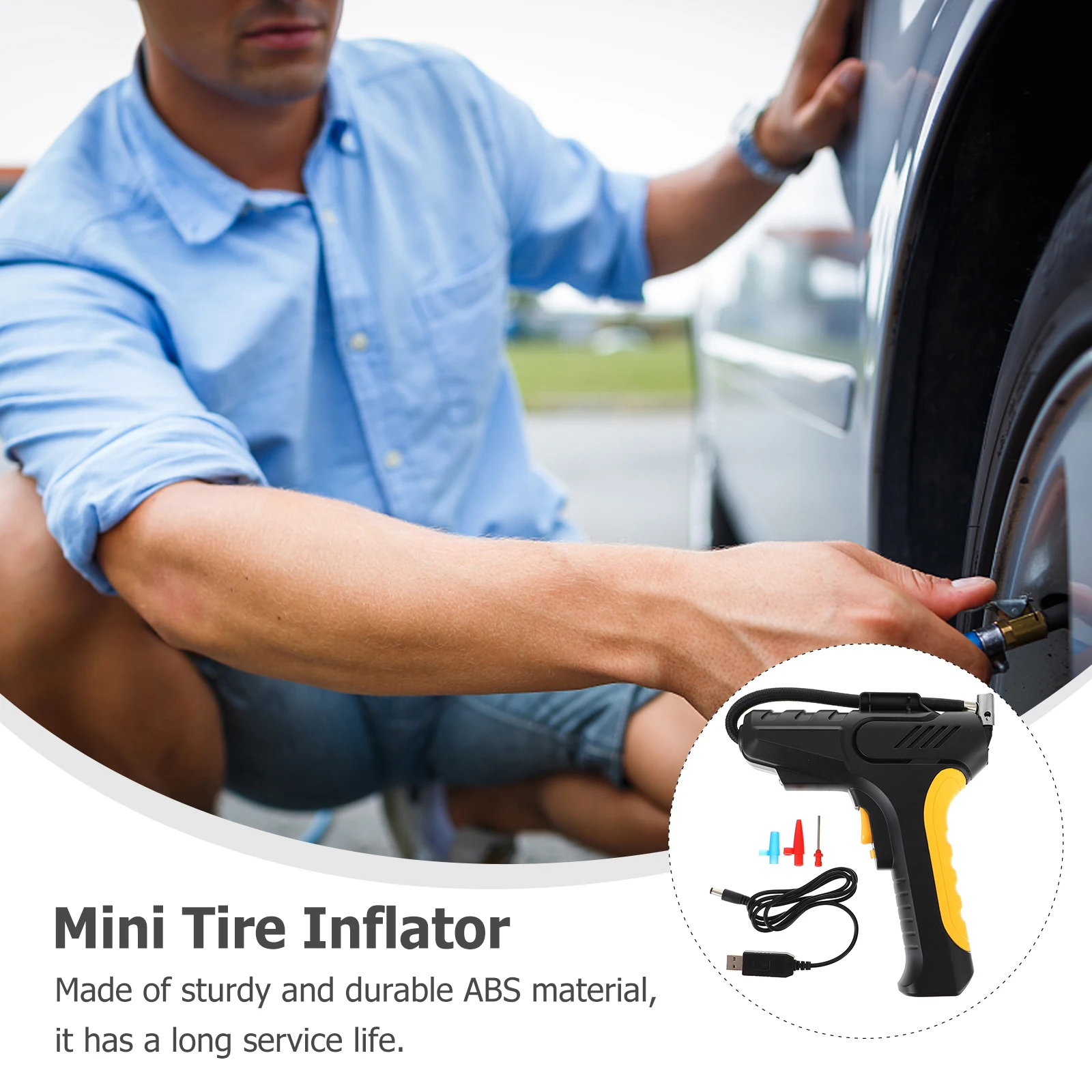 Portable Car Air Pump Mini Tire Inflator 12V DC H held Abs Compressor Multipurpose Efficient Durable Safe Easy to Carry Tire
Portable Car Air Pump Mini Tire Inflator 12V DC H held Abs Compressor Multipurpose Efficient Durable Safe Easy to Carry Tire