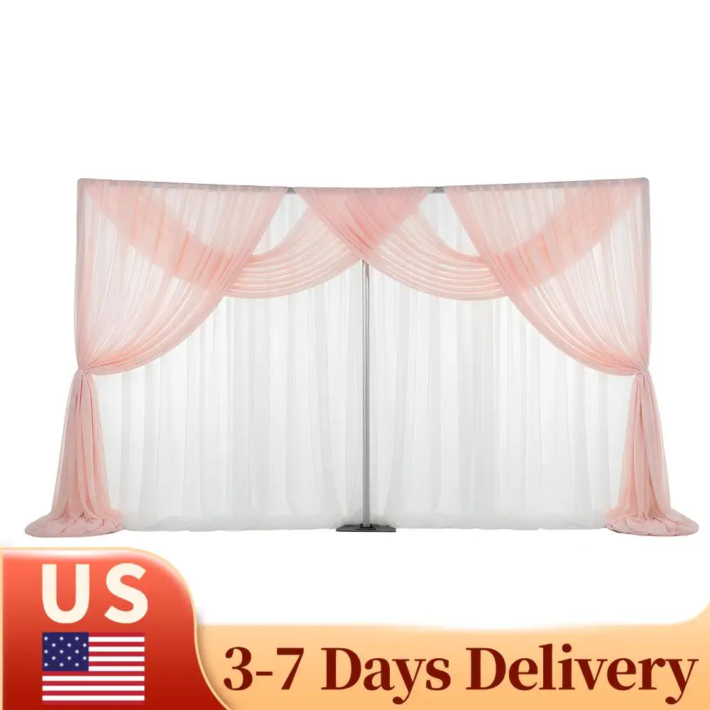 Wedding Arch Backdrop Stand 118x236inch Double Crossbar with Metal Base Height Adjustable for Parties Birthday Wedding
Wedding Arch Backdrop Stand 118x236inch Double Crossbar with Metal Base Height Adjustable for Parties Birthday Wedding