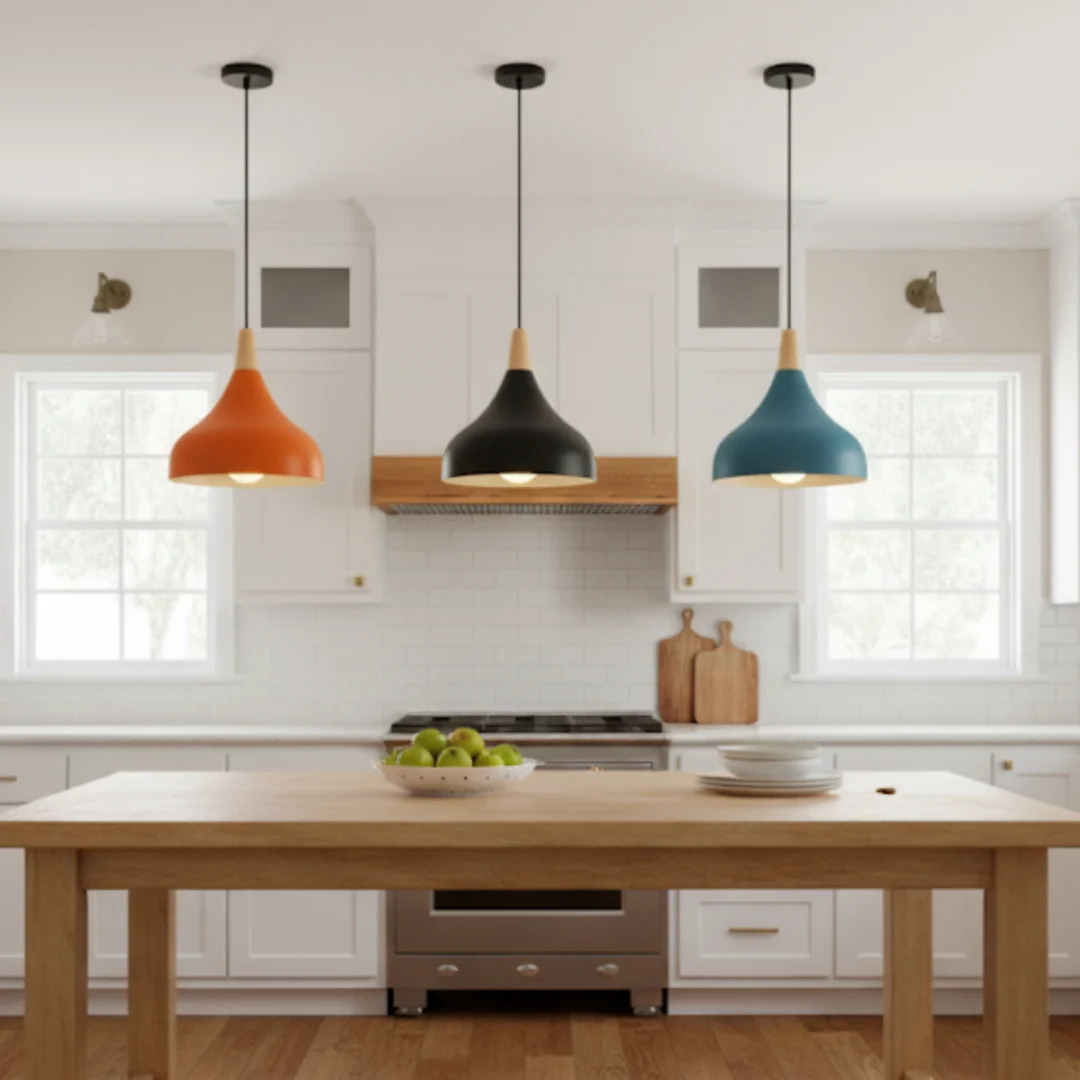 Vintage teardrop-shaped metal and wood pendant light Suitable for bedrooms, dining rooms and kitchens
Vintage teardrop-shaped metal and wood pendant light Suitable for bedrooms, dining rooms and kitchens