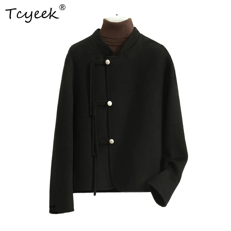 Tcyeek 100% Wool Autumn Winter Double Sided New Chinese Style Standing Collar Women's Woolen Coat Casaco De Inverno Feminino
Tcyeek 100% Wool Autumn Winter Double Sided New Chinese Style Standing Collar Women's Woolen Coat Casaco De Inverno Feminino