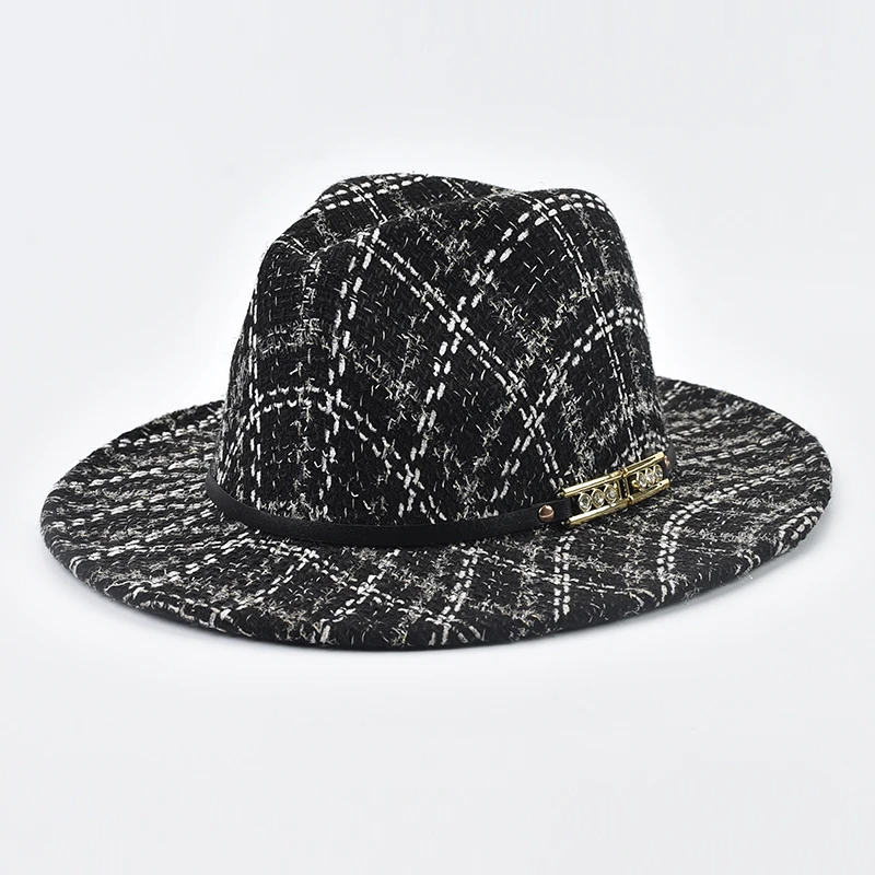 Women Elegant Fedoras Hats for Women 7CM Wide Brim Felt Jazz Hats Autumen Winter Wedding Party Dress Hat
Women Elegant Fedoras Hats for Women 7CM Wide Brim Felt Jazz Hats Autumen Winter Wedding Party Dress Hat