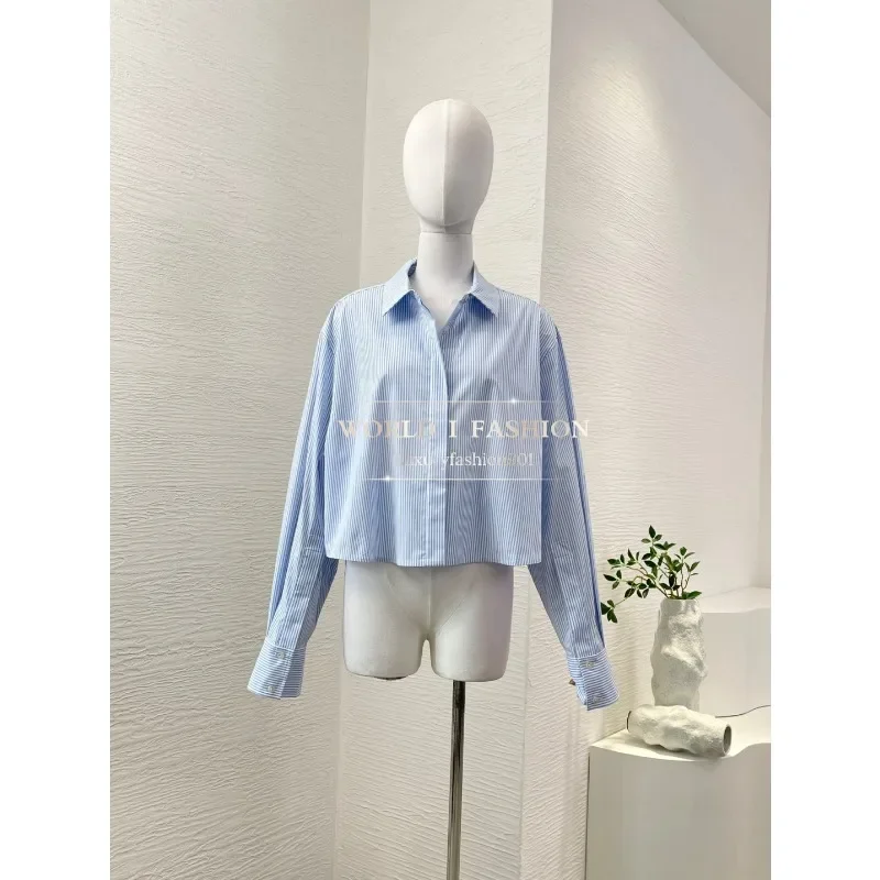 Blue Long Sleeve Striped Print Lapel Blouse Tops 2025 Six Colors High Quality
Blue Long Sleeve Striped Print Lapel Blouse Tops 2025 Six Colors High Quality