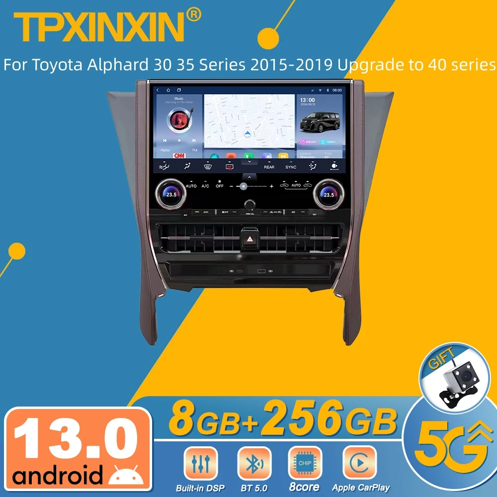Для Toyota Alphard 30 35 серии 2015-2019 Обновление до 40 серии Android Автомобильный радиоприемник Мультимедийный видеоплеер Беспроводной экран Carplay
Для Toyota Alphard 30 35 серии 2015-2019 Обновление до 40 серии Android Автомобильный радиоприемник Мультимедийный видеоплеер Беспроводной экран Carplay