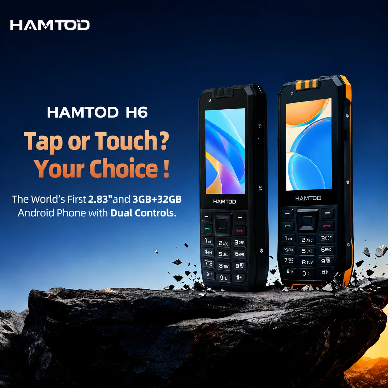 HAMTOD H6 Outdoor Smartphone Android System 4G Network IP68 Waterproof Shockproof for Active Lifestyle
HAMTOD H6 Outdoor Smartphone Android System 4G Network IP68 Waterproof Shockproof for Active Lifestyle