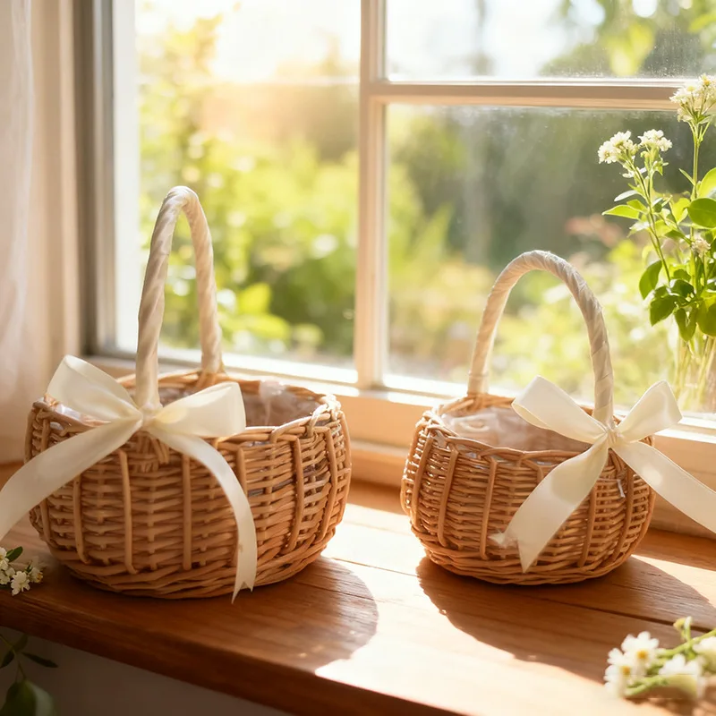 One wicker rattan flower child Basket with handle and bow Hand woven Easter basket Wicker basket for Weddings
One wicker rattan flower child Basket with handle and bow Hand woven Easter basket Wicker basket for Weddings