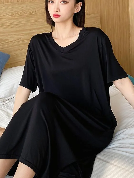 plus Size Summer Thin Short Sleeve V-Neck Sleepwear Comfortable Casual Home Clothes for plus Size Women up to 300 Pounds
plus Size Summer Thin Short Sleeve V-Neck Sleepwear Comfortable Casual Home Clothes for plus Size Women up to 300 Pounds
