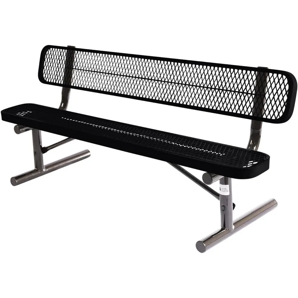 Durable Portable Outdoor Bench with Back, Heavy-Duty Thermoplastic Coated, Commercial Grade, Black
Durable Portable Outdoor Bench with Back, Heavy-Duty Thermoplastic Coated, Commercial Grade, Black