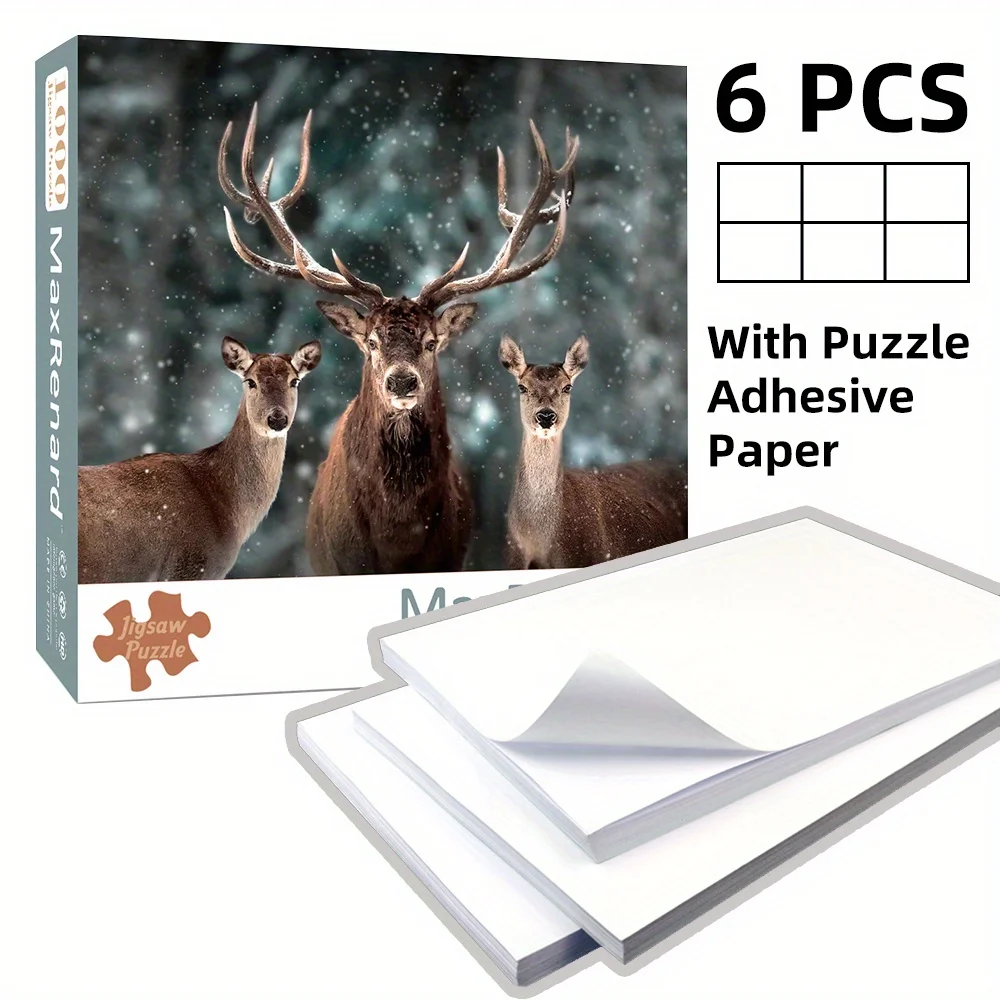 Animal Series1000pcs Paper Jigsaw Puzzles with 6 Puzzle Adhesive Paper Cheetah Deer Chameleon for Adults 1000 Pieces
Animal Series1000pcs Paper Jigsaw Puzzles with 6 Puzzle Adhesive Paper Cheetah Deer Chameleon for Adults 1000 Pieces