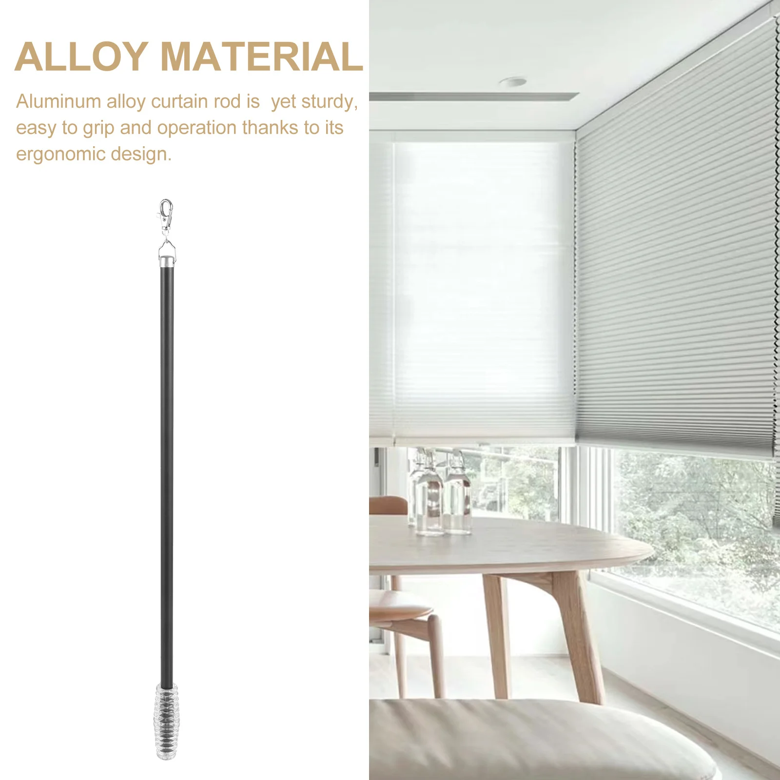 Curtain Pull Wand Aluminum Alloy Sturdy Design Curtain Opener Slides Curtains Protects Fabric Curtains Pull Rod Long 
Curtain Pull Wand Aluminum Alloy Sturdy Design Curtain Opener Slides Curtains Protects Fabric Curtains Pull Rod Long