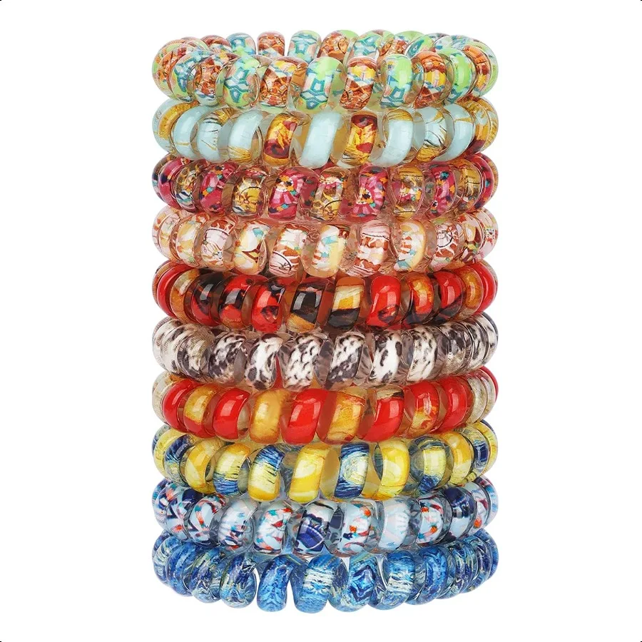 Spiral Hair Ties 10Pack No Damage Cute and Soft Elastic Coil Hair Ties for Women and Gentle Ponytail Holders for Thick or Thin
Spiral Hair Ties 10Pack No Damage Cute and Soft Elastic Coil Hair Ties for Women and Gentle Ponytail Holders for Thick or Thin
