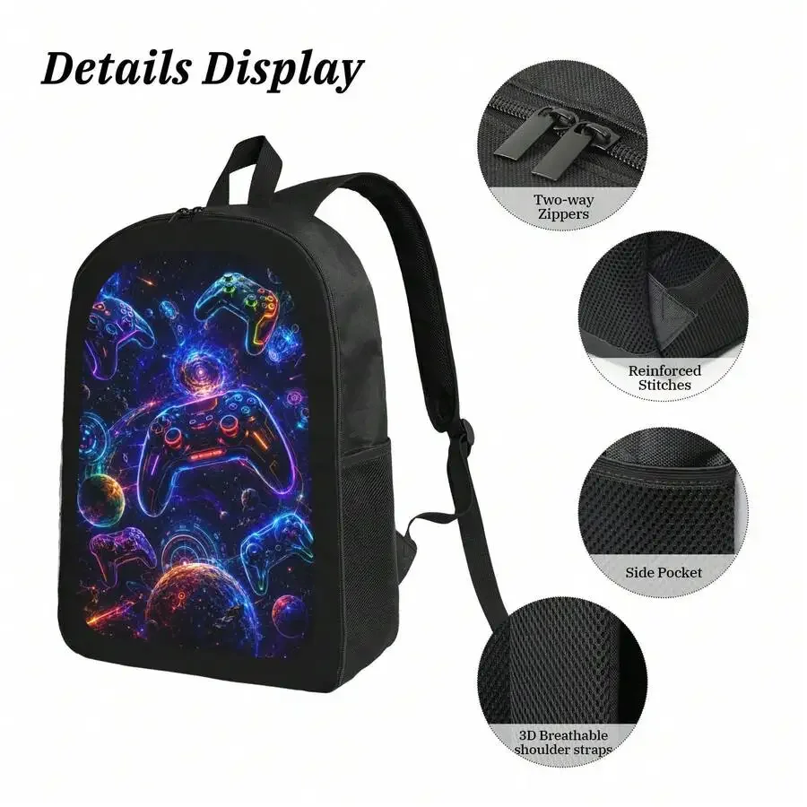 Gaming Controller Space Print Backpack Lightweight Durable Casual Daypack For Men Women
Gaming Controller Space Print Backpack Lightweight Durable Casual Daypack For Men Women