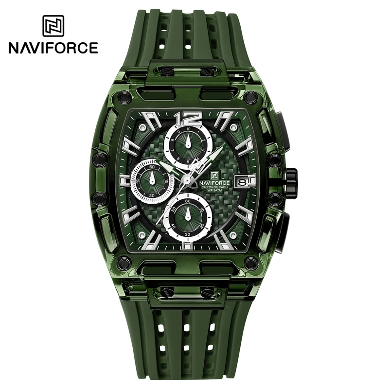 NAVIFORCE 7105 Sports Casual Men's Quartz Watch Chronograph Calendar Luminous Waterproof Silicone Strap Fashion Watches for Man
NAVIFORCE 7105 Sports Casual Men's Quartz Watch Chronograph Calendar Luminous Waterproof Silicone Strap Fashion Watches for Man