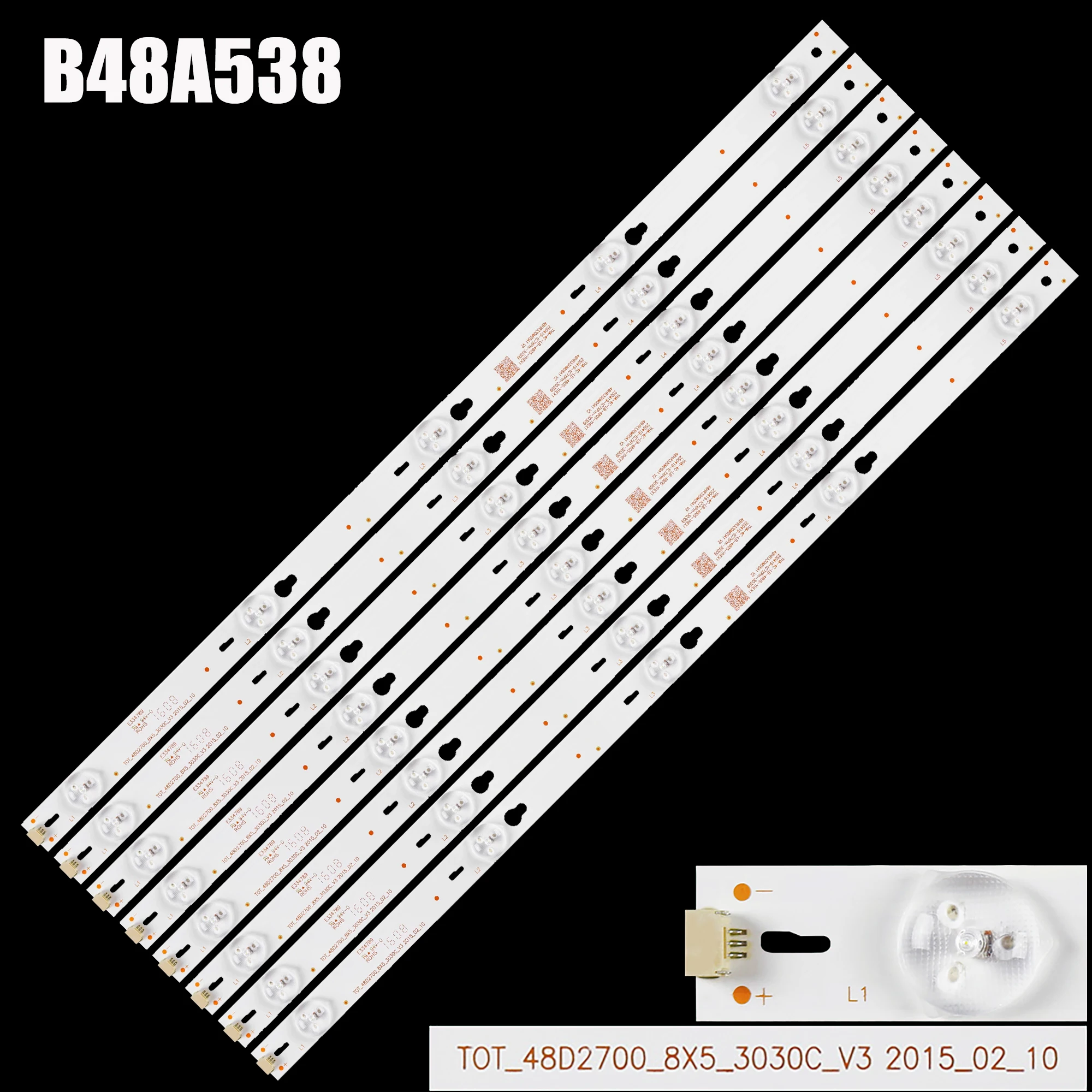 LED Strips For 48" B48A538 48FS3750 L48F3800A 48HR330M05A1 V2 48D2700 L48D2730 48fa3204 48FS3003 48FA5413 48FA5403 48FA5423
LED Strips For 48" B48A538 48FS3750 L48F3800A 48HR330M05A1 V2 48D2700 L48D2730 48fa3204 48FS3003 48FA5413 48FA5403 48FA5423