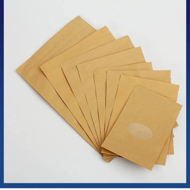 Kraft Paper Oval Window Stand Up Packaging Bag DIY Green Matcha Coffee Beans Cocoa Sugar Candy Beaf Snack Spice Storage Pouches
Kraft Paper Oval Window Stand Up Packaging Bag DIY Green Matcha Coffee Beans Cocoa Sugar Candy Beaf Snack Spice Storage Pouches
