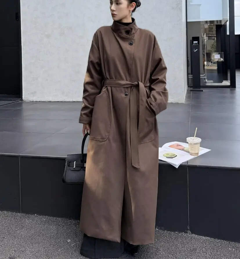 SuperAen осенне-зимнее свободное пальто, элитный длинный плащ в корейском стиле для женщин
SuperAen осенне-зимнее свободное пальто, элитный длинный плащ в корейском стиле для женщин