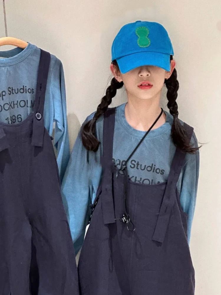 Blue Casual Outdoor Children's Overalls Girls' Long Pants Trendy Fashionable Big Kids Dungarees Korean Style Middle Waist
Blue Casual Outdoor Children's Overalls Girls' Long Pants Trendy Fashionable Big Kids Dungarees Korean Style Middle Waist