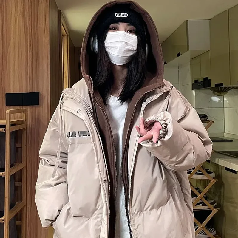 Утепленная женская куртка с капюшоном на флисовой подкладке, бежевая, зимняя, хлопковая, средней длины, на молнии, с длинными рукавами, повседневная
Утепленная женская куртка с капюшоном на флисовой подкладке, бежевая, зимняя, хлопковая, средней длины, на молнии, с длинными рукавами, повседневная