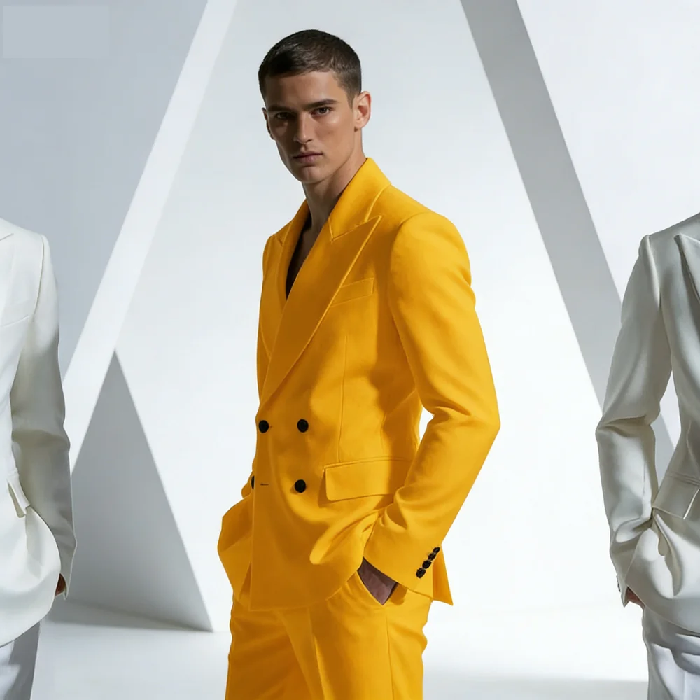 Men's White 2-Piece Solid Color Ternos Suit Daily Casual Office Business Wedding Dress Code Formal Men's Suit
Men's White 2-Piece Solid Color Ternos Suit Daily Casual Office Business Wedding Dress Code Formal Men's Suit