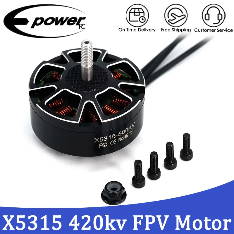 E-PowerRC X5315 5315 420KV/500KV Brushless Motor 4-8S 15inch FPV Long Range Drone DIY Part- New Launch Large FPV Motor Parts
E-PowerRC X5315 5315 420KV/500KV Brushless Motor 4-8S 15inch FPV Long Range Drone DIY Part- New Launch Large FPV Motor Parts
