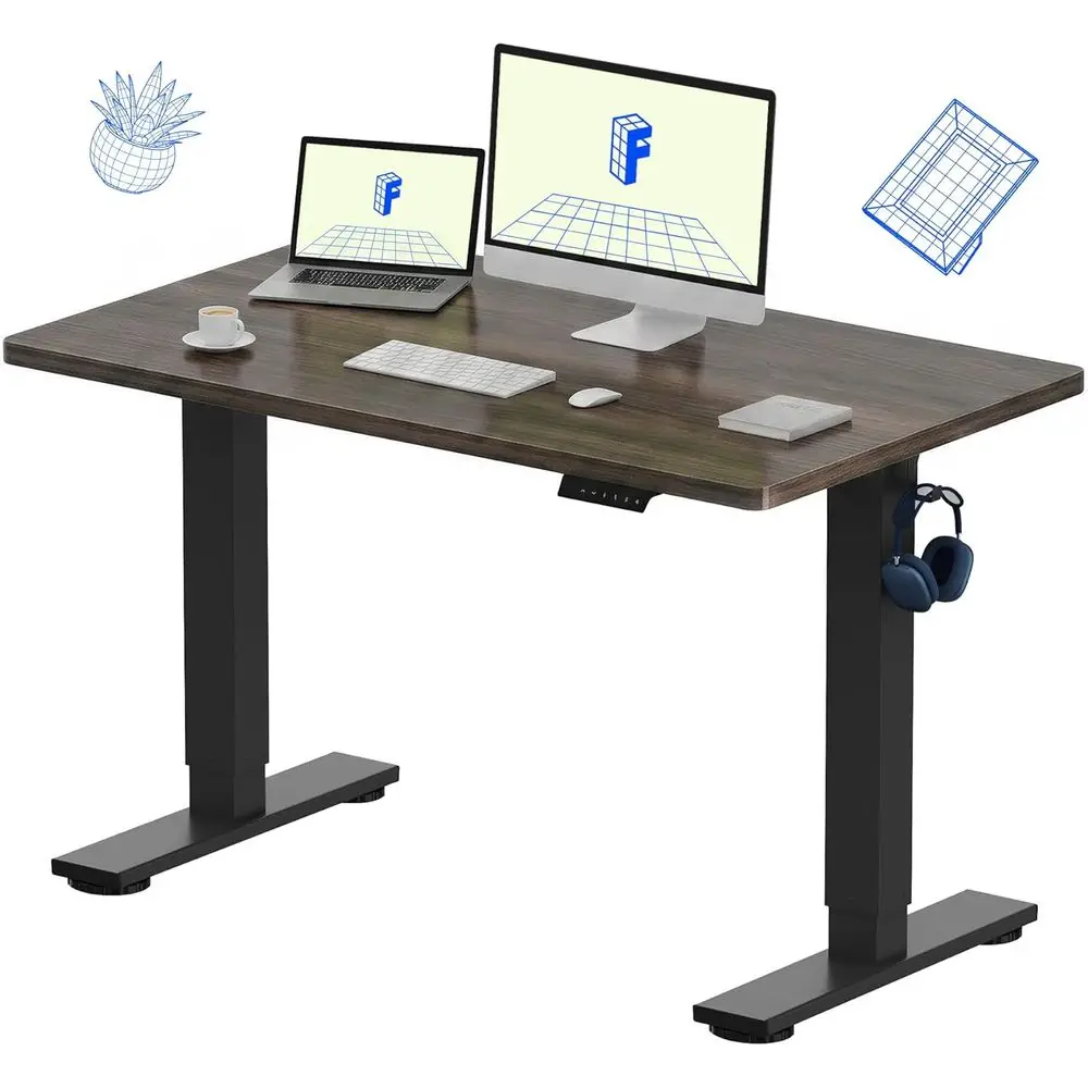 Electric Adjustable Standing Desk with 4 Memory Presets, 176 lbs Capacity, 48x30 Black Walnut for Home or Office Use
Electric Adjustable Standing Desk with 4 Memory Presets, 176 lbs Capacity, 48x30 Black Walnut for Home or Office Use