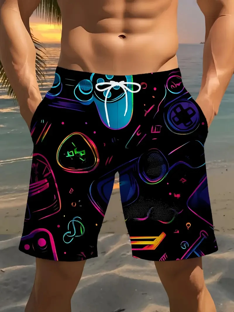 2025 Gamepad Beach Shorts Men Cartoon Graphic 3d Printed Swimming Trunks new Summer Hawaiian Surf Board Shorts With Drawstring
2025 Gamepad Beach Shorts Men Cartoon Graphic 3d Printed Swimming Trunks new Summer Hawaiian Surf Board Shorts With Drawstring