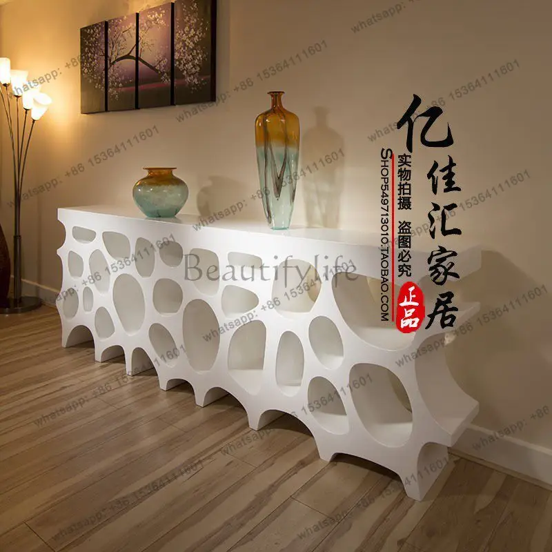 Modern simple entrance foyer partition entrance cabinet, screen living room exhibition entrance platform customization
Modern simple entrance foyer partition entrance cabinet, screen living room exhibition entrance platform customization