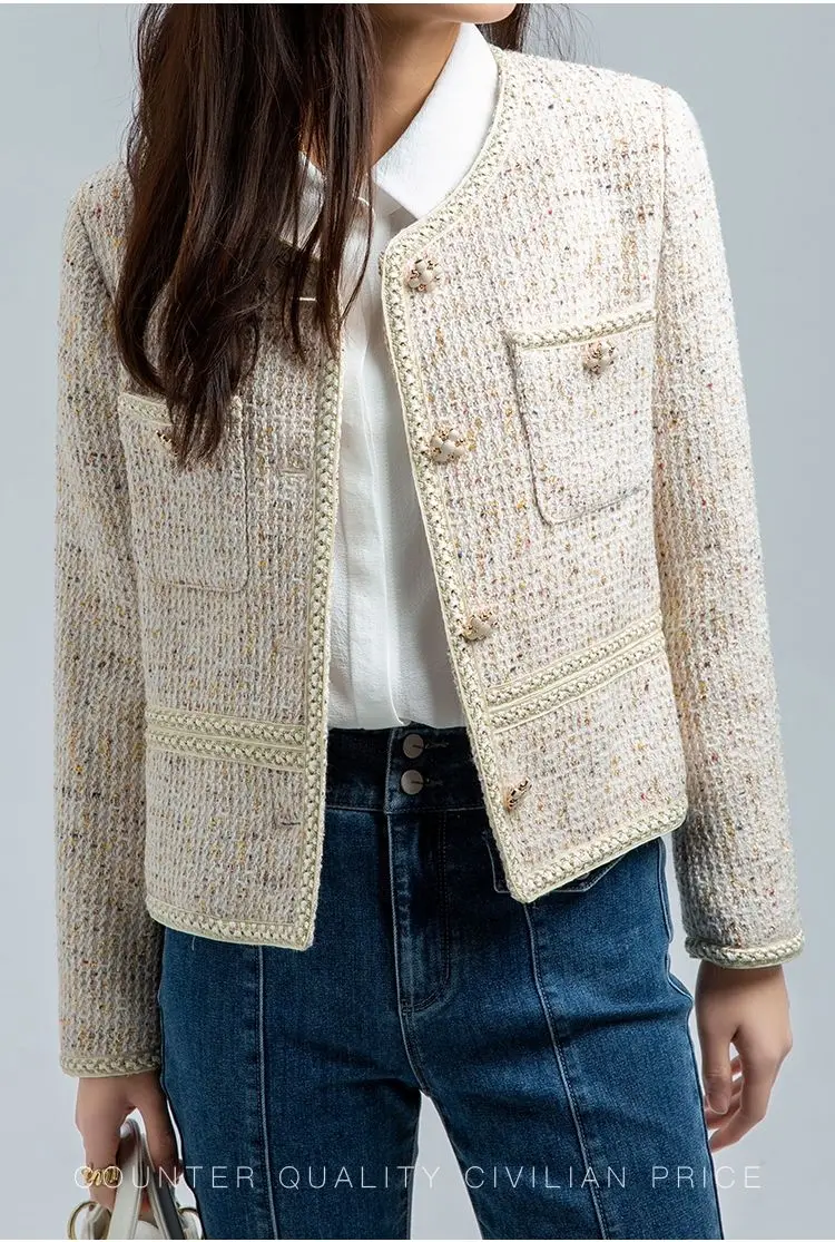 Women's Spring Autumn New Thick Tweed Fragrant Coat High Quality Party Jacket Ladies
Women's Spring Autumn New Thick Tweed Fragrant Coat High Quality Party Jacket Ladies