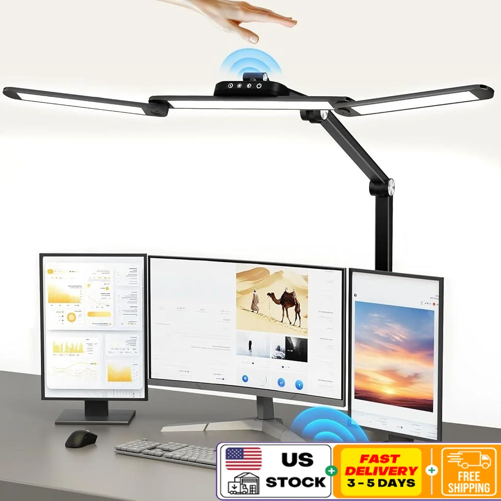 Adjustable LED Desk Lamp with Clamp Remote Control 24W Ultra Bright 360° Light Dimmable Color Temperature Timer USB Charging
Adjustable LED Desk Lamp with Clamp Remote Control 24W Ultra Bright 360° Light Dimmable Color Temperature Timer USB Charging