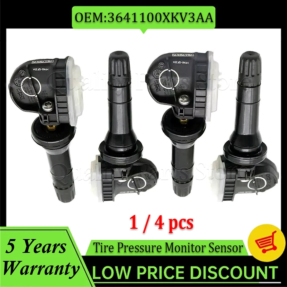 1/4PCS TPMS 433MHz Tire Pressure Monitor Sensor 3641100XKV3AA For Great Wall HOVER H5 WINGLE 5 C30 Tank 330 300 500 Haval XY H5
1/4PCS TPMS 433MHz Tire Pressure Monitor Sensor 3641100XKV3AA For Great Wall HOVER H5 WINGLE 5 C30 Tank 330 300 500 Haval XY H5