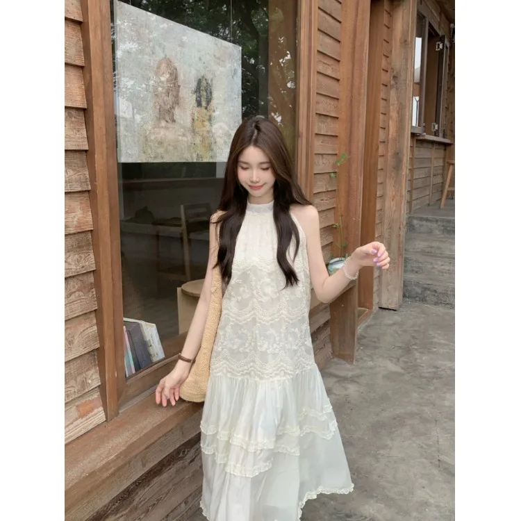 Korean Style Summer Chic Sleeveless Long Dress Women's Fashion Casual Neck Hanging Embroidery Gown Loose Fit round Neck
Korean Style Summer Chic Sleeveless Long Dress Women's Fashion Casual Neck Hanging Embroidery Gown Loose Fit round Neck