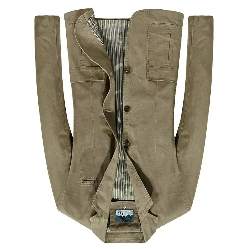 100% Cotton Male Pocket Button Jacket Outdoor Casual Business Blazers Jacket for Men Spring Autumn Casual Slim Fit Suits Coats
100% Cotton Male Pocket Button Jacket Outdoor Casual Business Blazers Jacket for Men Spring Autumn Casual Slim Fit Suits Coats
