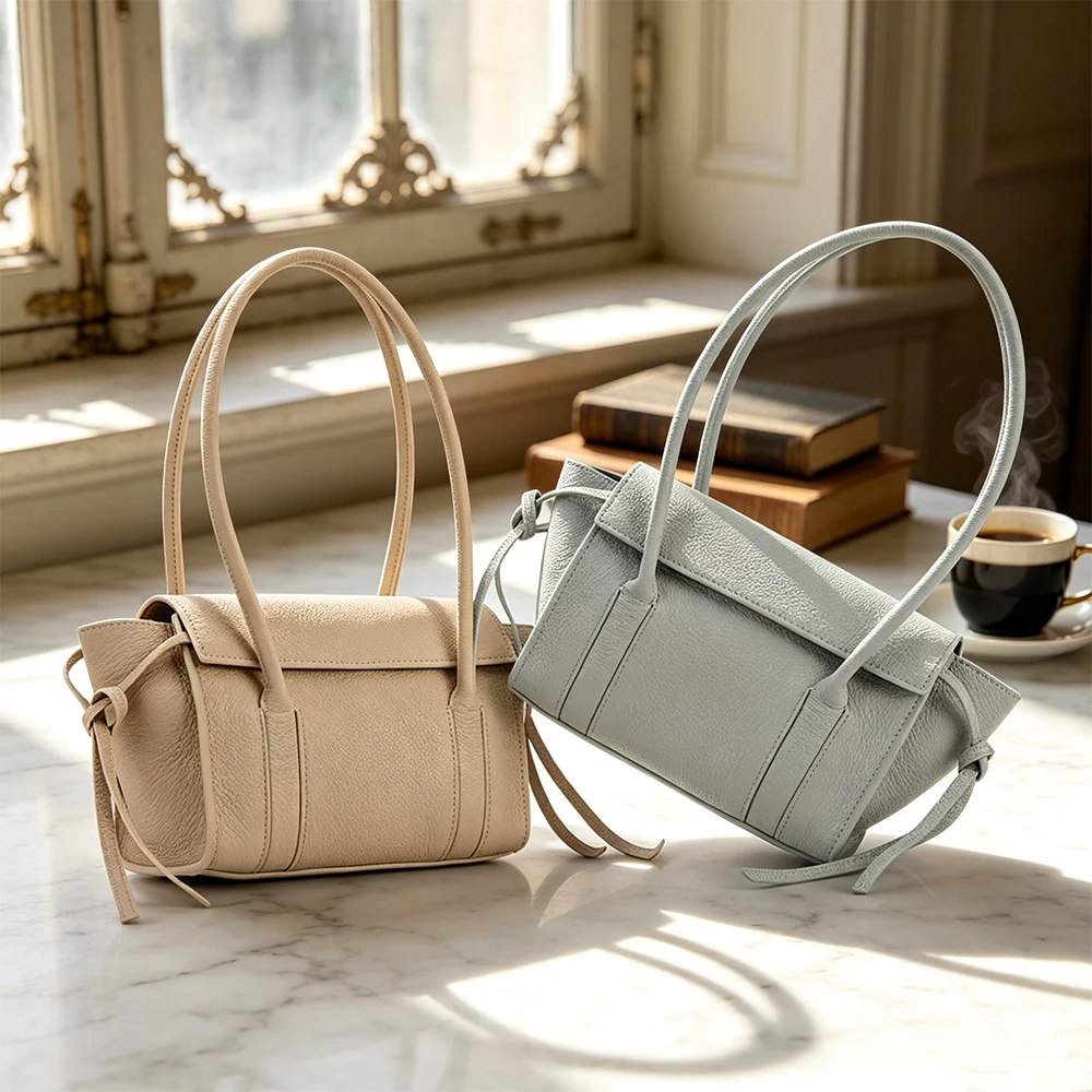 MALLUO Minimalist Women's Top Grain Leather Tote Bag Luxe Top Handle Shoulder Purse with Rope Decoration Trendy Commuter Handbag
MALLUO Minimalist Women's Top Grain Leather Tote Bag Luxe Top Handle Shoulder Purse with Rope Decoration Trendy Commuter Handbag