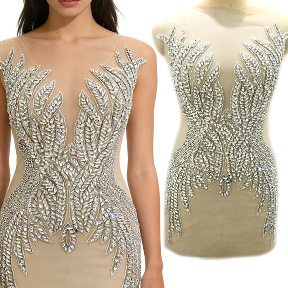 Rhinestone Bodice Accessories Shiny Body Patches for Women Dance Gown Sparkling Decorative Dress Applique D-001
Rhinestone Bodice Accessories Shiny Body Patches for Women Dance Gown Sparkling Decorative Dress Applique D-001