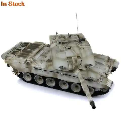 Heng Long 1/16 Snow FPV 7.0 Upgrade Metal Challenger II RC Tank 3908 360° Turret Steel Gearbox Metal Tracks BB Unit TH17760