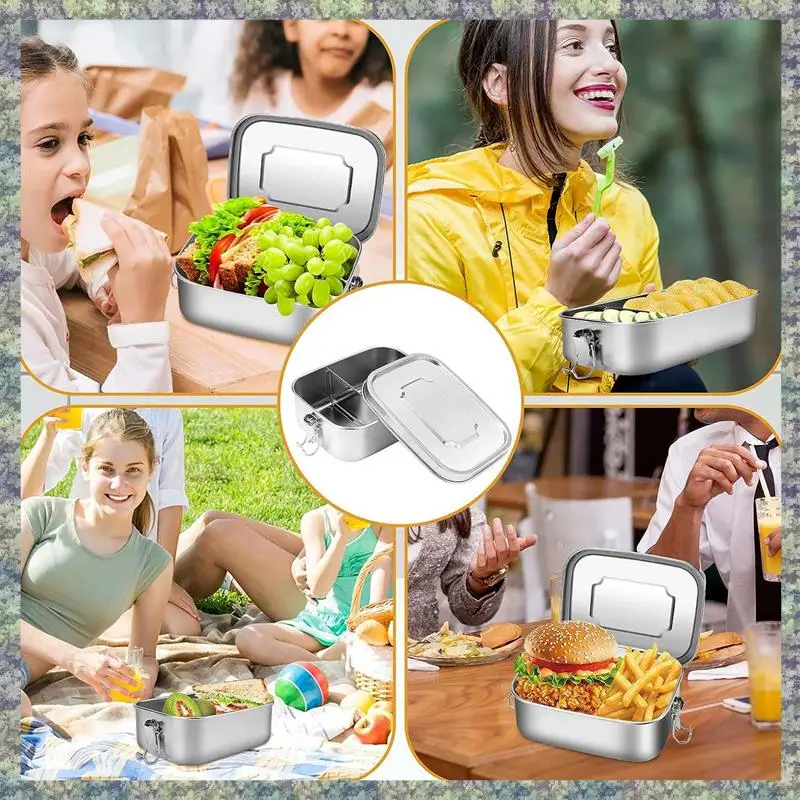 WON цельный контейнер для обеда Bento из нержавеющей стали, металлический ланч-бокс Bento для детей или взрослых
WON цельный контейнер для обеда Bento из нержавеющей стали, металлический ланч-бокс Bento для детей или взрослых