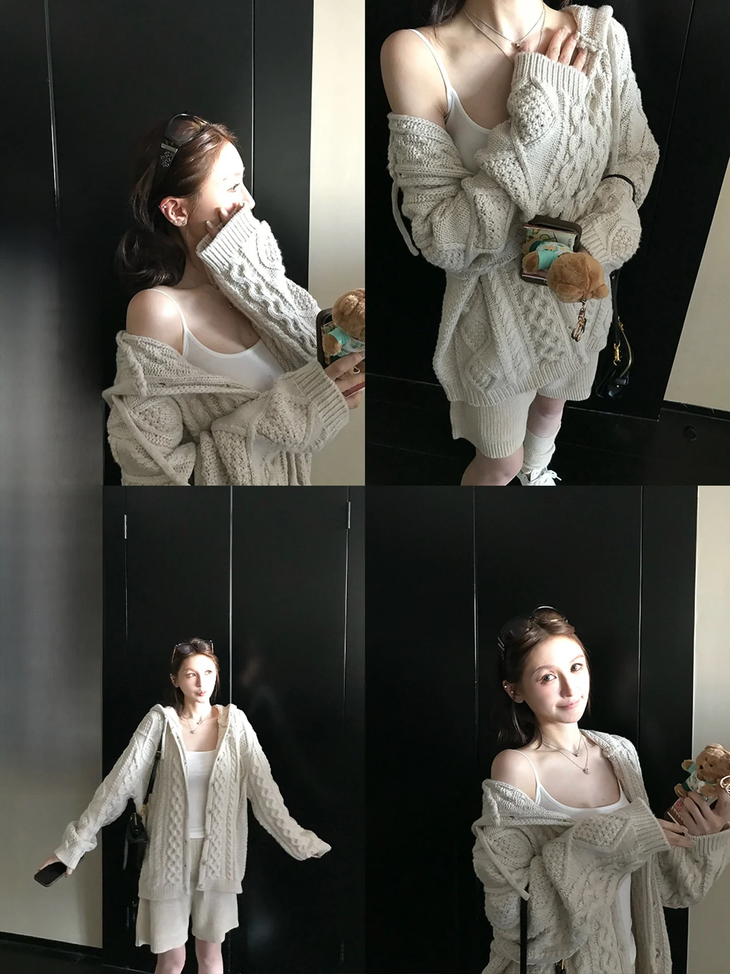 Skk Store Chic Woolen Knitted Sweater Cardigan Short Set Women Casual Style Polyester Fiber Blend Long Sleeve Mid-Length Coat
Skk Store Chic Woolen Knitted Sweater Cardigan Short Set Women Casual Style Polyester Fiber Blend Long Sleeve Mid-Length Coat