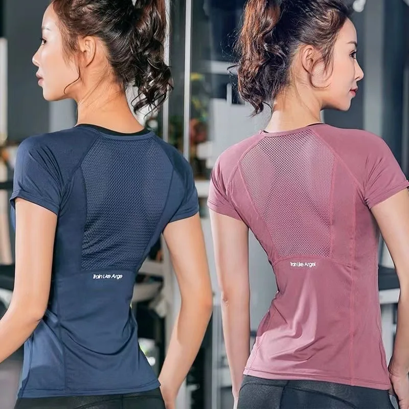 Summer sports short sleeved women's quick drying yoga clothes slim fit fitness t-shirt running training top for women
Summer sports short sleeved women's quick drying yoga clothes slim fit fitness t-shirt running training top for women