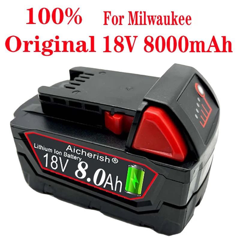 For Milwaukee 8000Mah 48-11-1815 M18B2 L50 HD18 Electric Drill Wrench Angle Grinder Replacement Battery 18V 8Ah Charger Set
For Milwaukee 8000Mah 48-11-1815 M18B2 L50 HD18 Electric Drill Wrench Angle Grinder Replacement Battery 18V 8Ah Charger Set