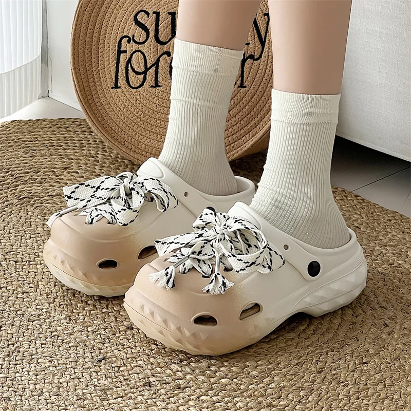 Summer Thick Bottom Women's Sandals Black White Slippers Fashion Luxury DIY Garden Sandals Clogs Shoes
Summer Thick Bottom Women's Sandals Black White Slippers Fashion Luxury DIY Garden Sandals Clogs Shoes