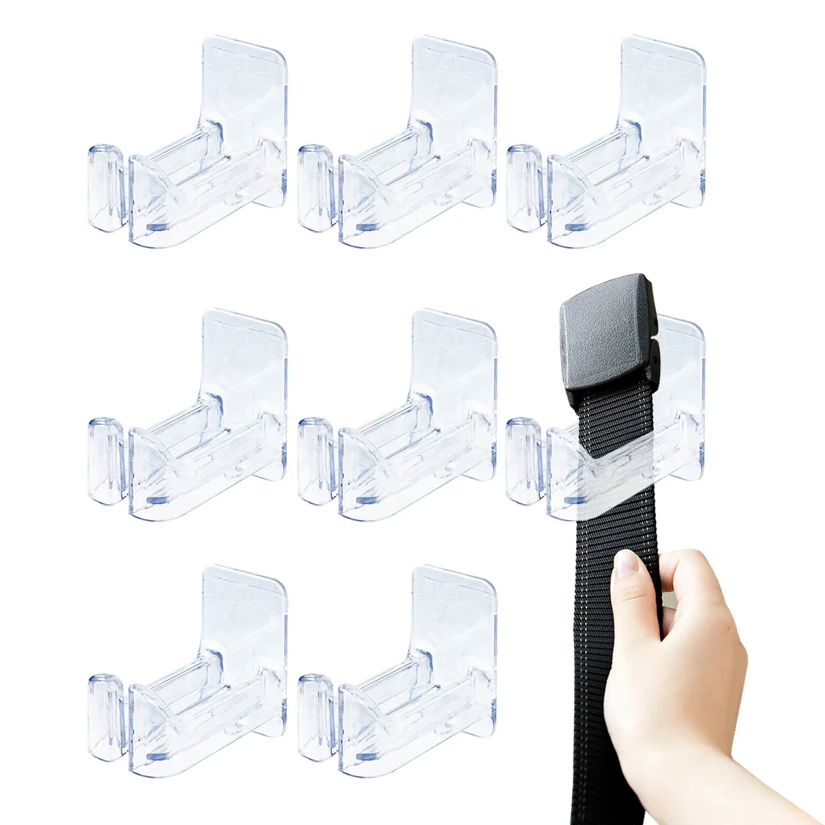 Belt Rack Wall-Mounted 2/4/8-pack, Simple Design Belt Organizer, Suitable For Wardrobe, For Storage And Organization (Clear)
Belt Rack Wall-Mounted 2/4/8-pack, Simple Design Belt Organizer, Suitable For Wardrobe, For Storage And Organization (Clear)