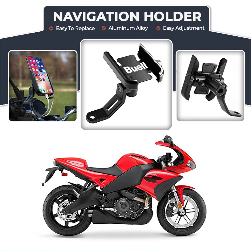 Alloy Motorcycle Cell Phone Support Bracket Mirror Mount Navigation Stand For Buell Hammerhead 1125Cr Xb9r Xb9 Ulysses Xb12x
Alloy Motorcycle Cell Phone Support Bracket Mirror Mount Navigation Stand For Buell Hammerhead 1125Cr Xb9r Xb9 Ulysses Xb12x