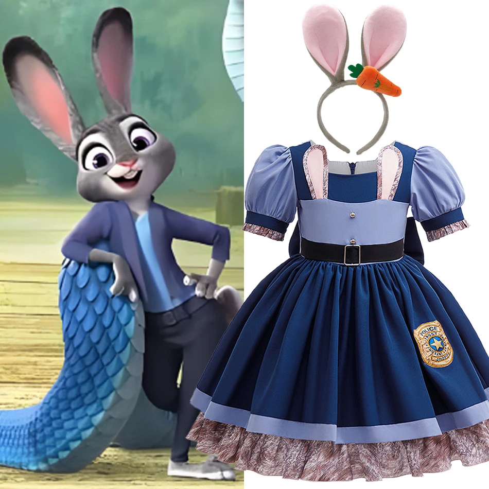 Платье принцессы для косплея «Джуди Хопс» Disney Zootopia 2, детское платье офицера с кроликом для ролевых игр, платья для девочек, карнавальная одежда на день рождения, Хэллоуин
Платье принцессы для косплея «Джуди Хопс» Disney Zootopia 2, детское платье офицера с кроликом для ролевых игр, платья для девочек, карнавальная одежда на день рождения, Хэллоуин