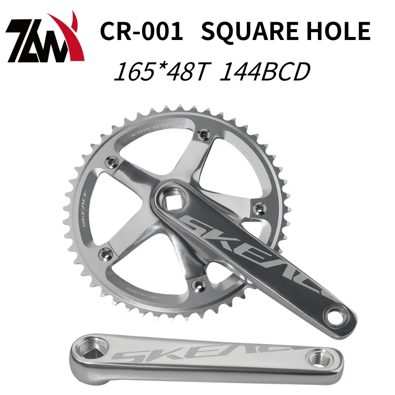 Fixed Gear Cranksets Track Crank Sets Black Silver Aluminum Alloy High-End Bike Parts Durable165mm 48t Crank Chainwheel
Fixed Gear Cranksets Track Crank Sets Black Silver Aluminum Alloy High-End Bike Parts Durable165mm 48t Crank Chainwheel