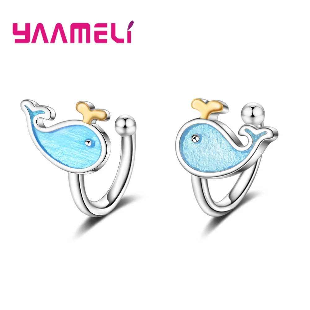 Fine 925 Sterling Silver Clip Earrings Cute Sweet Little Blue Whale Ear Clip Earring for Women Girls Party Fashion Jewelry Gift
Fine 925 Sterling Silver Clip Earrings Cute Sweet Little Blue Whale Ear Clip Earring for Women Girls Party Fashion Jewelry Gift