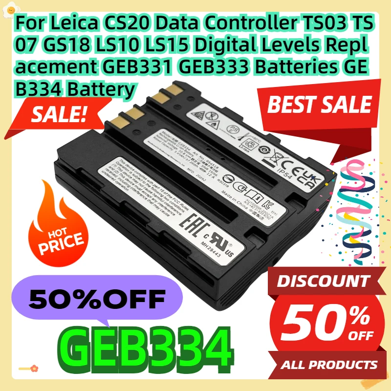 For Leica CS20 Data Controller TS03 TS07 GS18 LS10 LS15 Digital Levels Replacement GEB331 GEB333 Batteries GEB334 Battery
For Leica CS20 Data Controller TS03 TS07 GS18 LS10 LS15 Digital Levels Replacement GEB331 GEB333 Batteries GEB334 Battery