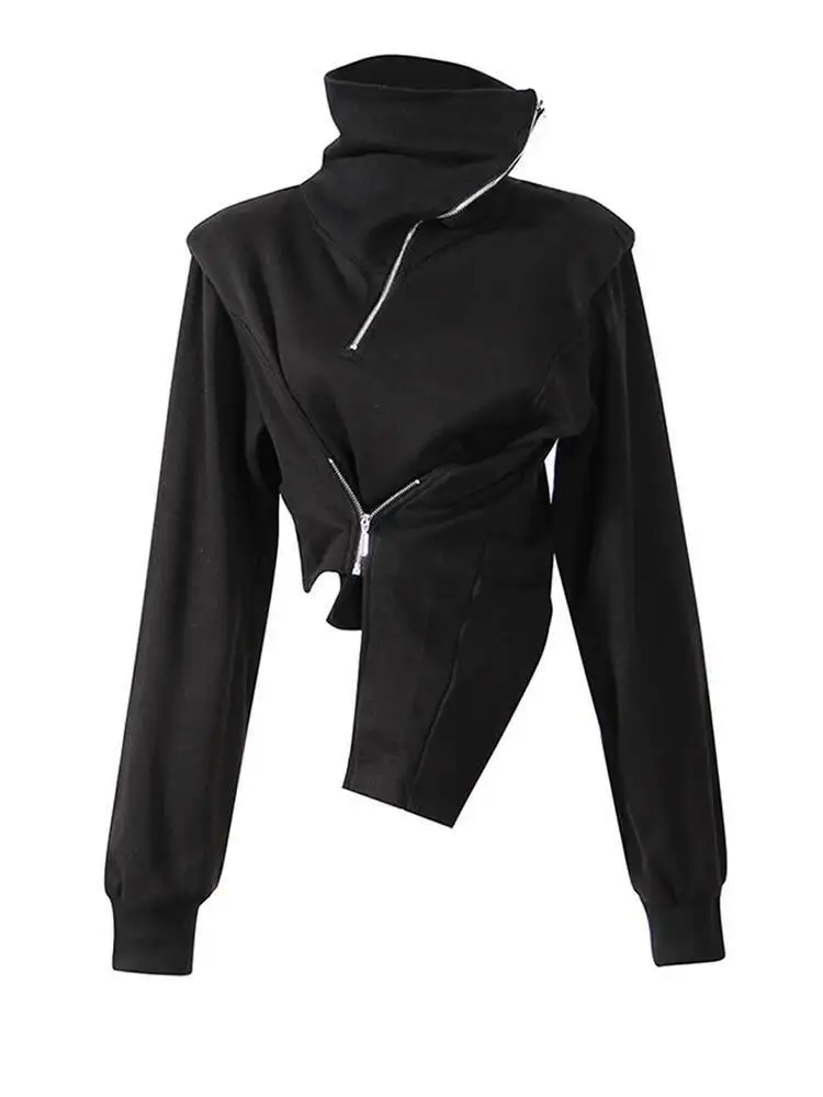 Zipper Black Loose Fit Irregular Sweatshirt New Turtleneck Long Sleeve Women Big Size Fashion Spring Autumn 2026 1DRNE
Zipper Black Loose Fit Irregular Sweatshirt New Turtleneck Long Sleeve Women Big Size Fashion Spring Autumn 2026 1DRNE