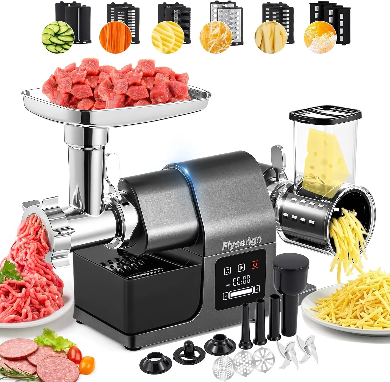 Многофункциональная электрическая мясорубка 3200 Вт с цифровым сенсорным управлением, коммерческая, сверхмощная, для измельчения мяса, овощей и льда
Многофункциональная электрическая мясорубка 3200 Вт с цифровым сенсорным управлением, коммерческая, сверхмощная, для измельчения мяса, овощей и льда