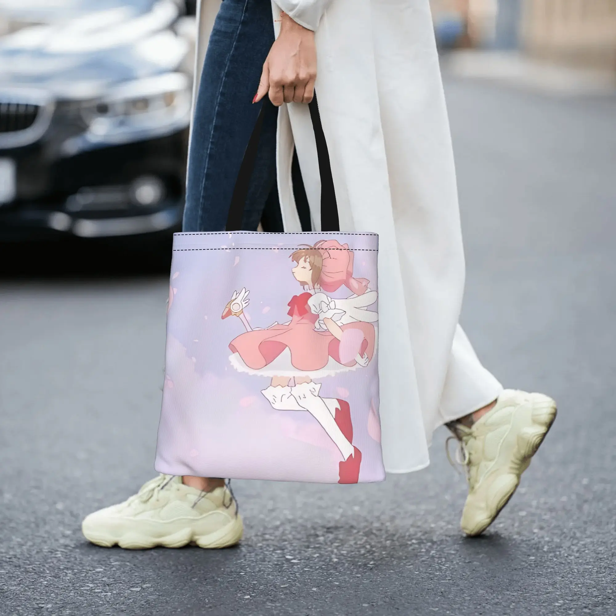 Bags for woman 2026 Leisure and entertainment Large Capacity Sakura Cardcaptor Sakura Canvas Tote Bag Foldable Chic Pattern
Bags for woman 2026 Leisure and entertainment Large Capacity Sakura Cardcaptor Sakura Canvas Tote Bag Foldable Chic Pattern